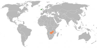 Zambia na mapie świata